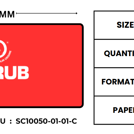 Scrub 100x50mm Barcode Blank Labels,Chromo,1000 Labels in roll