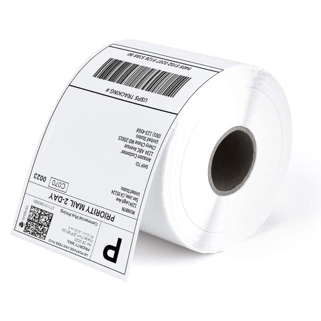 Scrub® 100mm x 150mm (4"x6") Direct Thermal Shipping Labels | 400 Label per Roll | Barcode Label | Roll Used for Printing Amazon Seller Flex & Other E-Commerce Shipping Labels