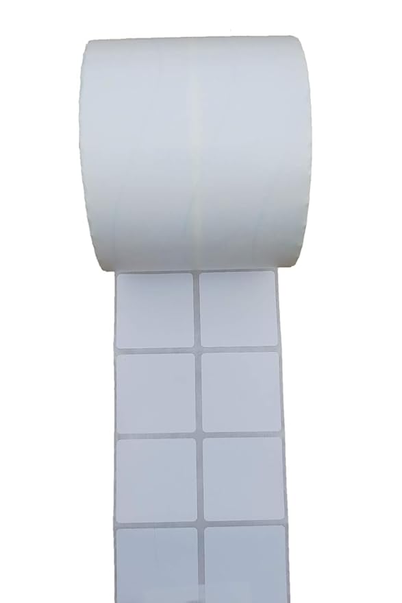 Scrub 38X50mm Barcode Blank Labels,2UP Per Row,Chromo,2500 Labels in roll