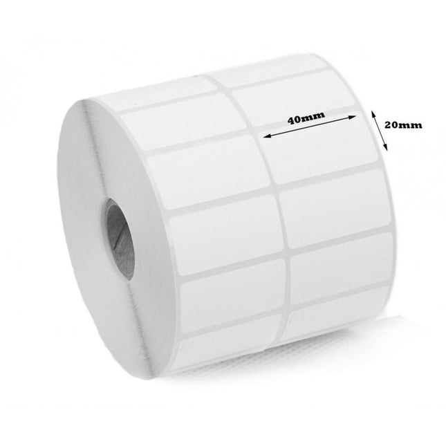 Scrub 40X20mm Blank Labels,2UP Per Row Chromo,5000 Labels in roll