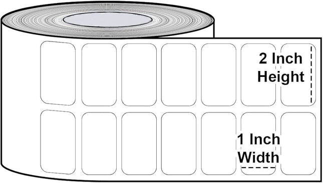 Scrub® 50x25mm Barcode Label,2UP Per Row Chromo,4000 Labels per roll