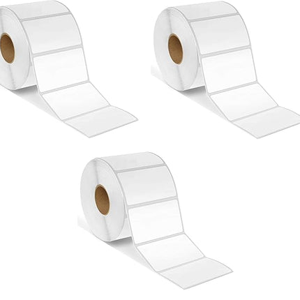 Scrub 50x38mm Barcode Blank Label,2UP Per Row Direct Thermal,500 Labels per roll