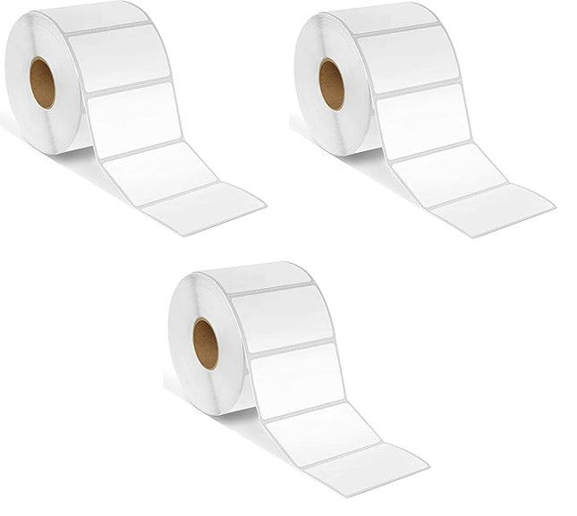 Scrub 50x38mm Barcode Blank Label,2UP Per Row Direct Thermal,500 Labels per roll