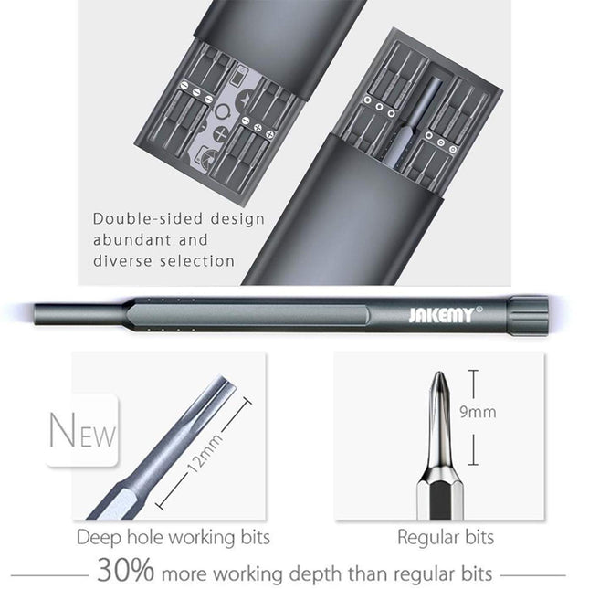 JAKEMY JM-8169 Screwdriver Set 48 in 1 Multi-Purpose Magnetic Precision with Smart Back Case