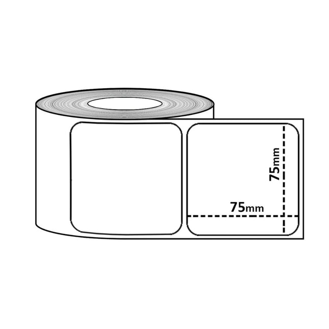 Scrub® Barcode Label 75x75mm Polyster 1UP 500PC
