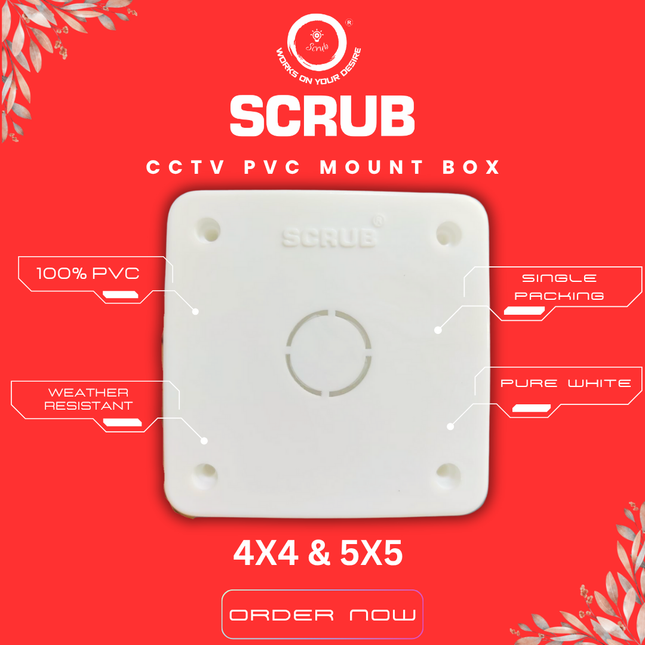 SCRUB 4x4 Pvc Junction Box For CCTV
