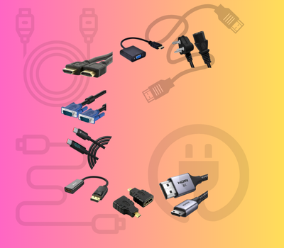 <h3>Cables & <br/>Connectors</h3>