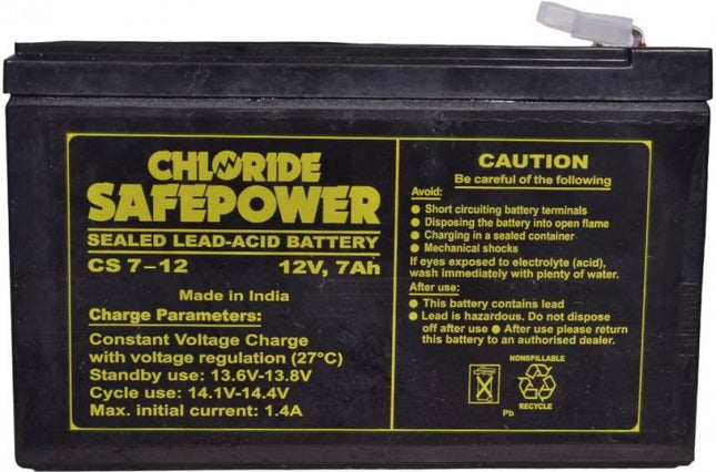 Exide 12v 7ah Battery Ups 7 Ah Battery for Computer UPS System, 1yr Warranty